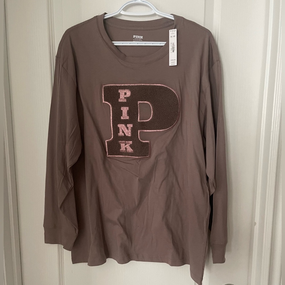PINK Victoria's Secret Brown Tee